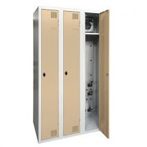 Armoire Séchante Industrie Propre 3 Colonnes Moraillon Beige