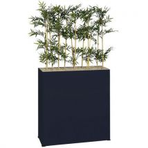 Jardinière Métal Sur Patins Hauteur 90 Cm Bambous Gris