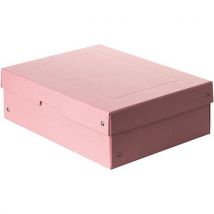 Boîte De Rangement Purebox Pastel - A4 - Rose - 100mm