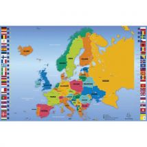 Sous-main Rigide En Pvc Carte De L'europe - 375x575cm