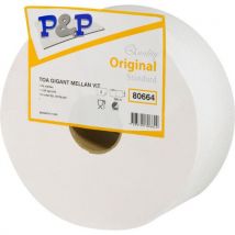 Papier Toilette Gigant Medium Blanc Double Épaisseur 6x380 M