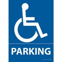 Panneau Parking + Pictogramme Handicapé 300 X 420 Mm
