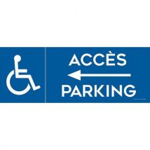 Panneau Parking Flèche Gauche + Picto Handicapé 700 X 250mm
