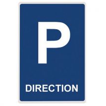 Panneau Parking Direction - Plat 300 X 500 Mm