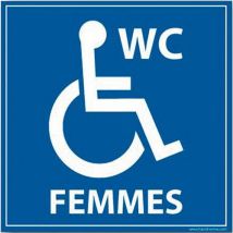 Panneau Signalisation Wc Femmes Handicapé Pvc 250x250mm