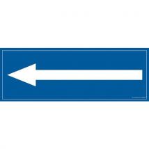 Signalisation Flèche Gauche Fond Bleu 210x75mm Pvc