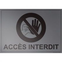 Plaque Gravée Accès Interdit Inox