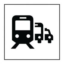 Picto Correspondance Ou Gare Gravoply Noir/blanc 350x350