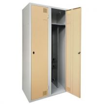 Armoire Industrie Salissante 2 Colonnes Moraillon Beige