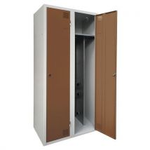 Armoire Séchante Industrie Salissante 2 Colonnes Clé Marron