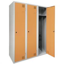 Armoire Séchante Industrie Salissante - 3 Colonnes - À Clé