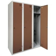 Armoire Séchante Industrie Salissante 3 Colonnes Clé Marron