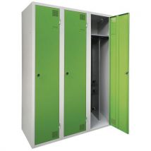 Armoire Séchante Industrie Salissante 3 Colonnes Clé Vert