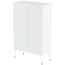 Rangement Haut Java 80 Cm 2 Portes Blanc/blanc