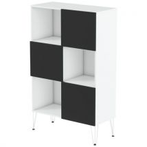 Rangement Haut Java 100 Cm Damier Blanc/noir