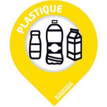 Stickers Tri - Plastique - Jaune Colza (x10)