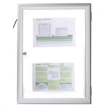 Vitrine D'affichage Ext. Reverso Led - Alu Anodisé - Verre Sécurit 6 A4