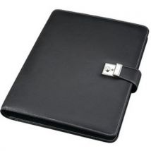 Porte-documents A4 Cuir Nappa Noir