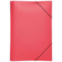 Lot de 6 - Chemise À Élastique 3 Rabats Trend Colours A4 Rouge