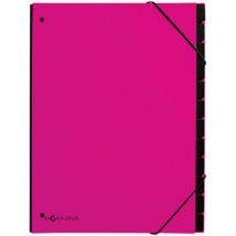 Classeurs Soufflet Tendance A4 12 Comp. Rose Foncé