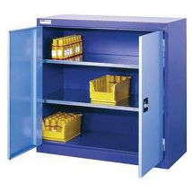 Armoire Ptes Batt. L/h/p 100x100x50cm Bleu Pigeon/bleu Clair