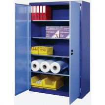 Armoire Ptes Batt L/h/p 125x195x58 Cm Bleu Pigeon/bleu Clair