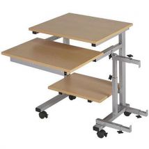 Poste Compact Mira 60cm Sans Tablette Souris Gris/anthracite