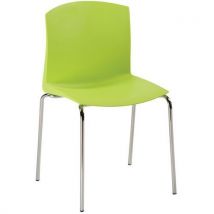 Chaise Pool 4 Pieds Chromés Coque Pistache