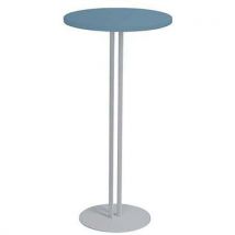 Mange Debout Roxane Ø 60 Piètement 2 Tubes Cédre Bleu/gris