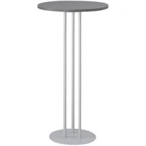Mange-debout Roxane Ø 60 Cm Gris Cendré-pièt. 3 Tubes Gris