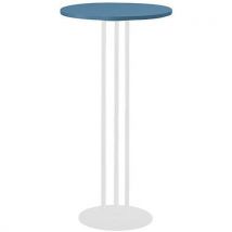 Mange-debout Roxane Ø 60 Cm Bleu-pièt. 3 Tubes Blanc