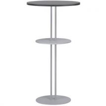 Mange Debout Roxane Ø 60cm 2 Plt Pc 2 Tubes Gris Cendré/gris