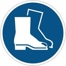 Panneau Chaussures De Sécurité Obligatoires Adhésif 100 Mm