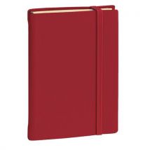 Carnet De Note 24 Ligné Avec Élastique Silk - Rouge