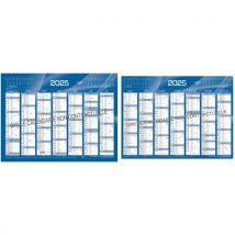 Calendrier Banque - Bleu - 55x405cm