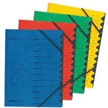 Trieur Easyorga A4 Carton 12 Compartiments Vert