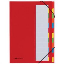 Trieur Deskorganizer Color 12 Poches Rouge