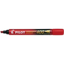 Pilot - Marqueur permanent 400 - Pointe biseautée - Rouge - Trait 1-4.5mm