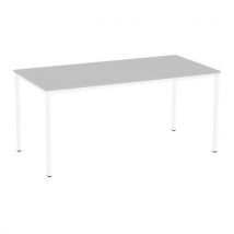 Table À Manger Versys Avec Base Blanche Ral 9003 160 X 80 X 743 Cm Gris Clair