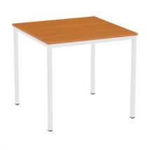 Table À Manger Versys Avec Base Blanche Ral 9003 80 X 80 X 743 Cm Cerisier