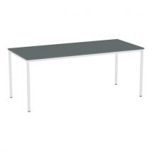 Table À Manger Versys Avec Base Gris Clair Ral 7035 180 X 80 X 743 Cm Gris Foncé