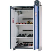 Asecos - Armoire de sécurité ION-PRO-90 pour batteries lithium-ion - Résistance au feu 90 min - 3 étagères - 24 prises - Acier anthracite