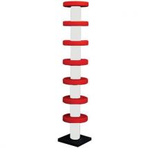 Poteau De Protection Pargom 250mm X 1500mm Blanc / Rouge