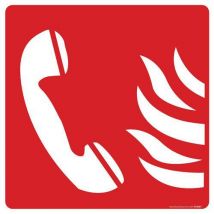 Lot de 5 - Panneau Carré Téléphone Urgence Pvc