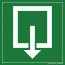 Signalétique Évacuation Sortie De Secours Vinyle 250x250mm