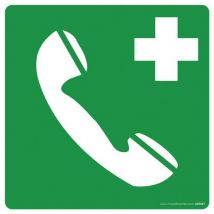Panneau Téléphone Fond Vert Vinyle 250x250mm