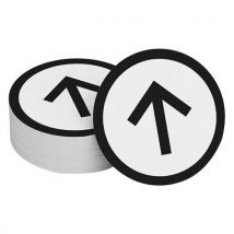 Lot de 5 - Pictogramme Pour Contremarche Flèche Noir Sur Blanc