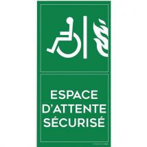 Signalétique Espace D'attente Sécurisé Pvc 300x150mm