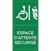 Signalétique Espace D'attente Sécurisé Pvc 400x200mm