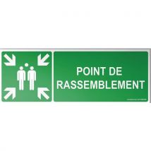 Panneaux Rassemblement Picto Et Texte Vinyle 350x125mm